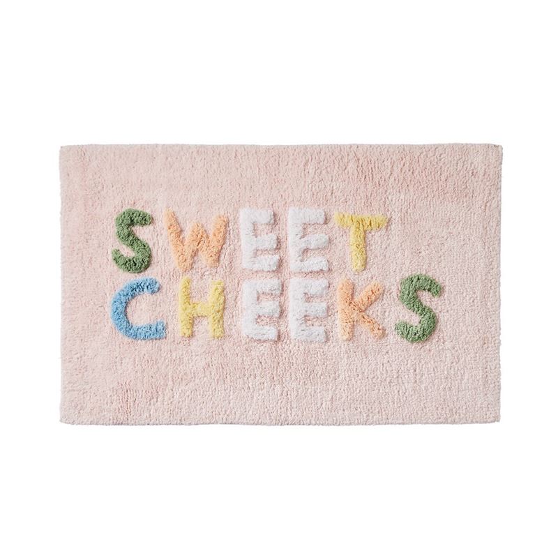 Sweet Cheeks Pink Pastels Bath Mat 