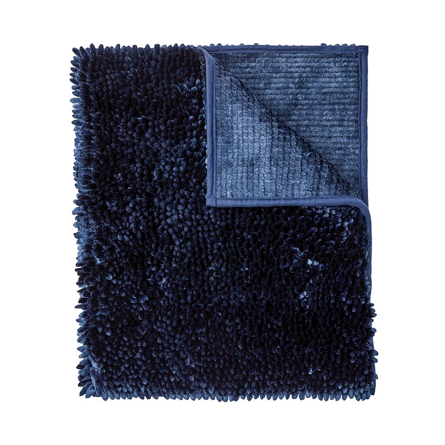 Deluxe Velour Midnight Bobble Bath Mat Adairs