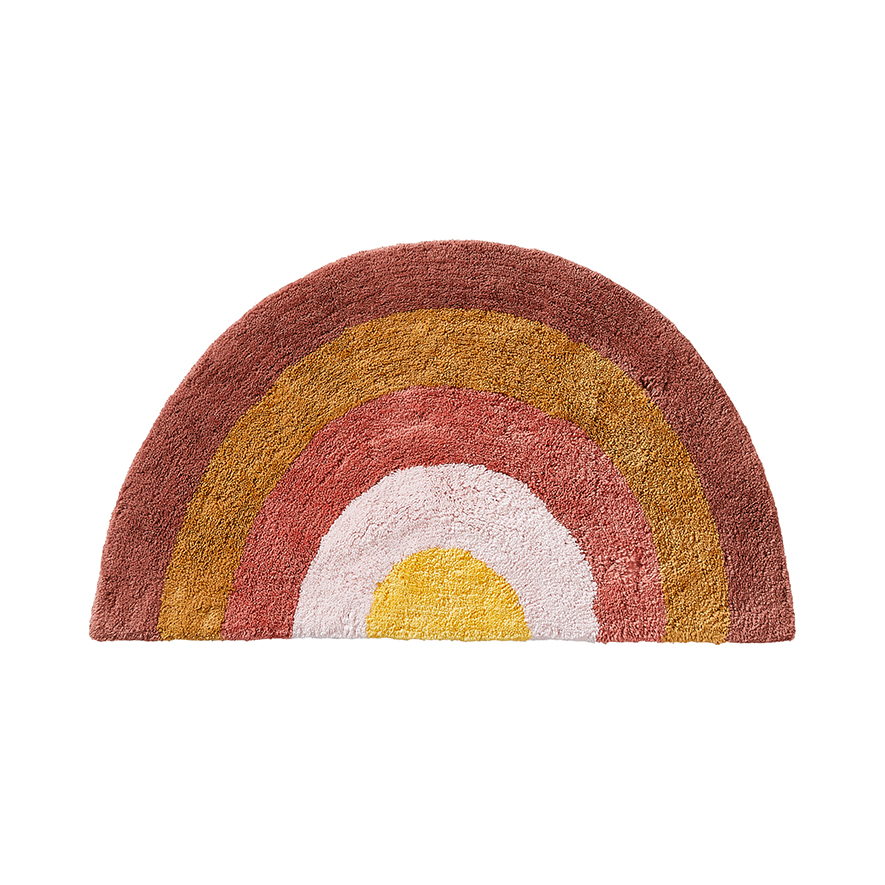 Home Republic Rainbow Clay Semi Circle Bath Mat Adairs