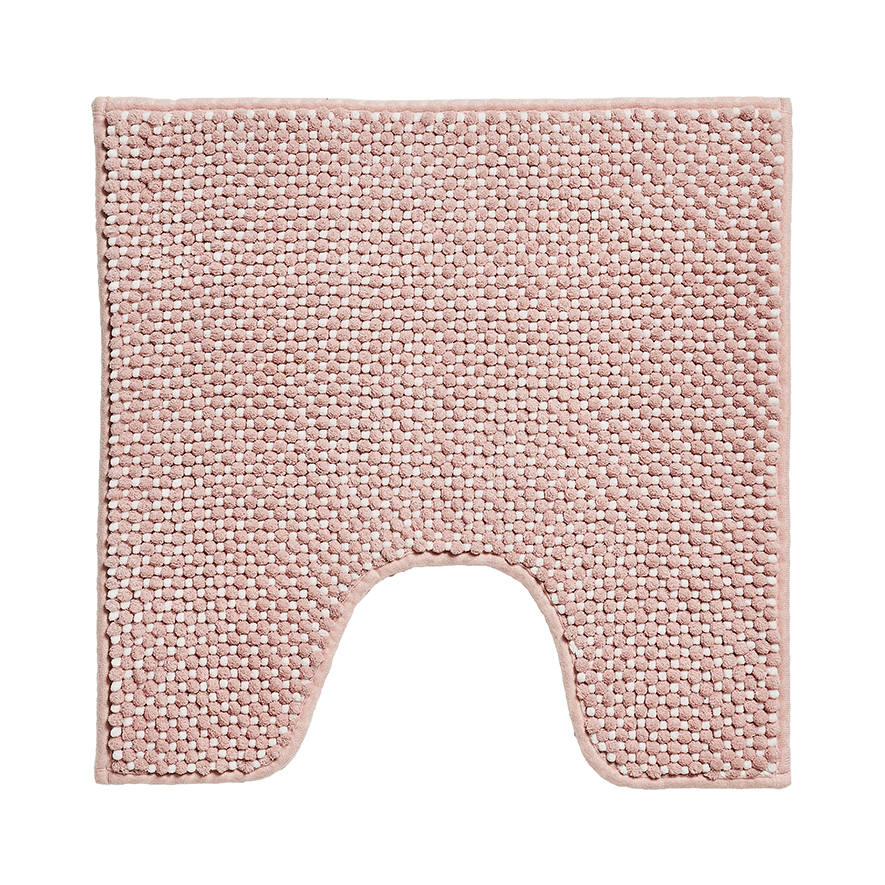 Mercer + Reid Microplush Bobble Pink Contour & Bath Mat Adairs