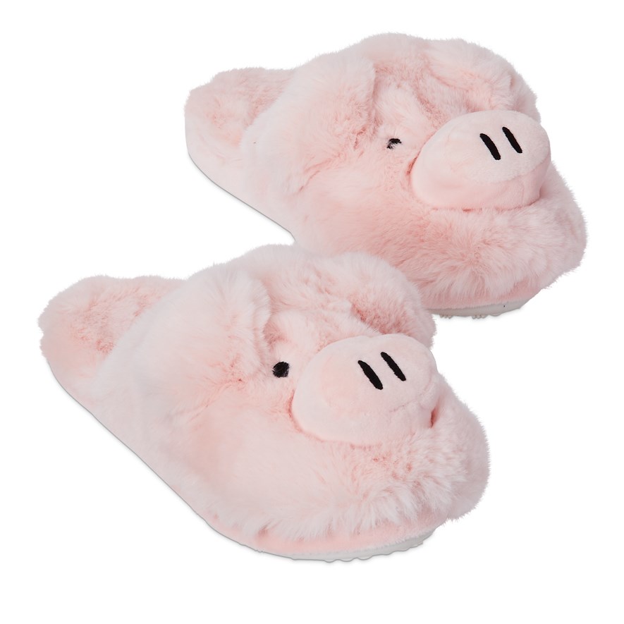 Percy Soft Pink Pig Slippers | Adairs