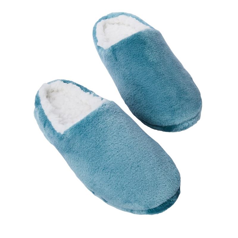 Printed Ultra Soft Solid Teal Slippers | Adairs