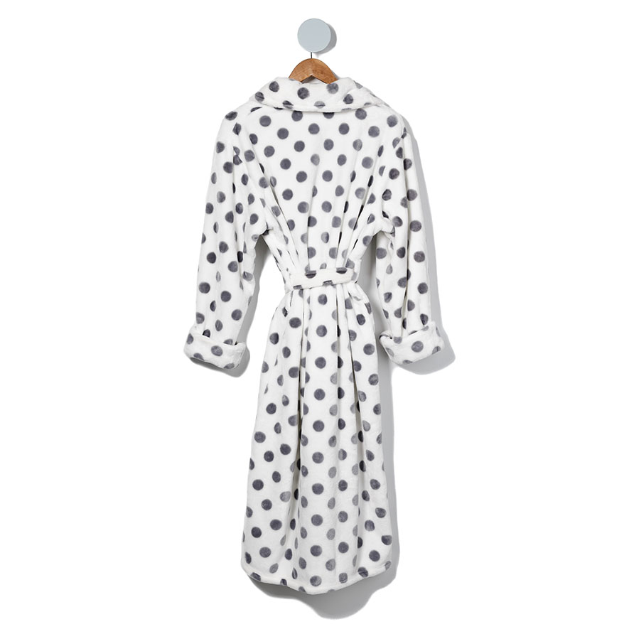 Mercer + Reid Ultra Soft Bathrobe Polka Dot Adairs