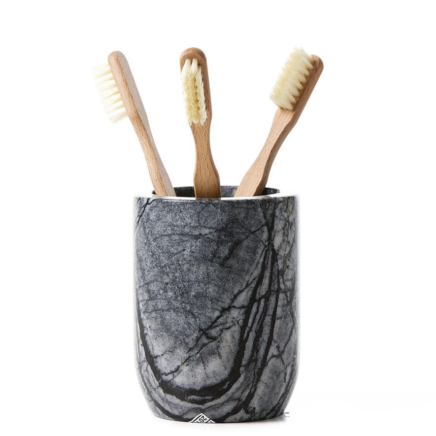 Mercer + Reid Round Black Marble Separates Bathroom Accessories Adairs