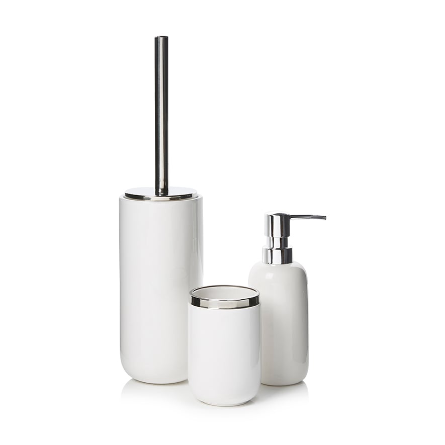 Mercer + Reid Ollie Bathroom Accessories White & Silver Adairs