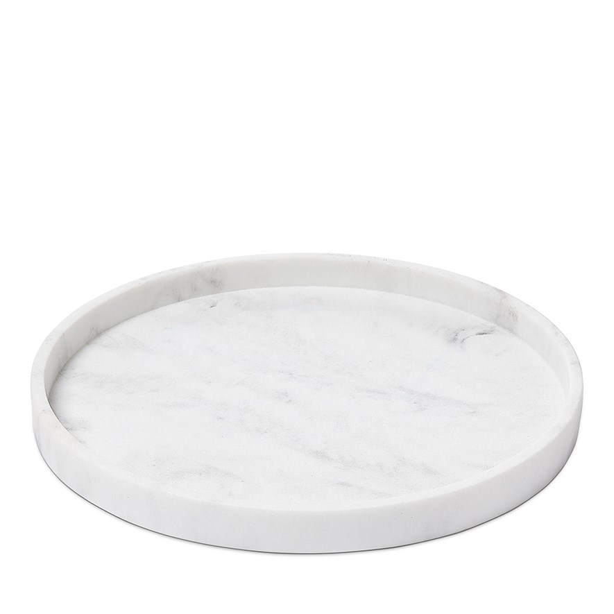 Milan White Round Tray Bathroom Adairs