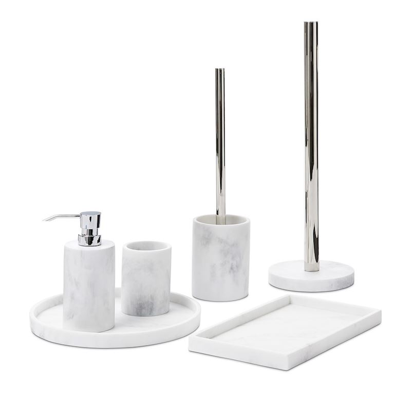 Milan White Bathroom Accessories