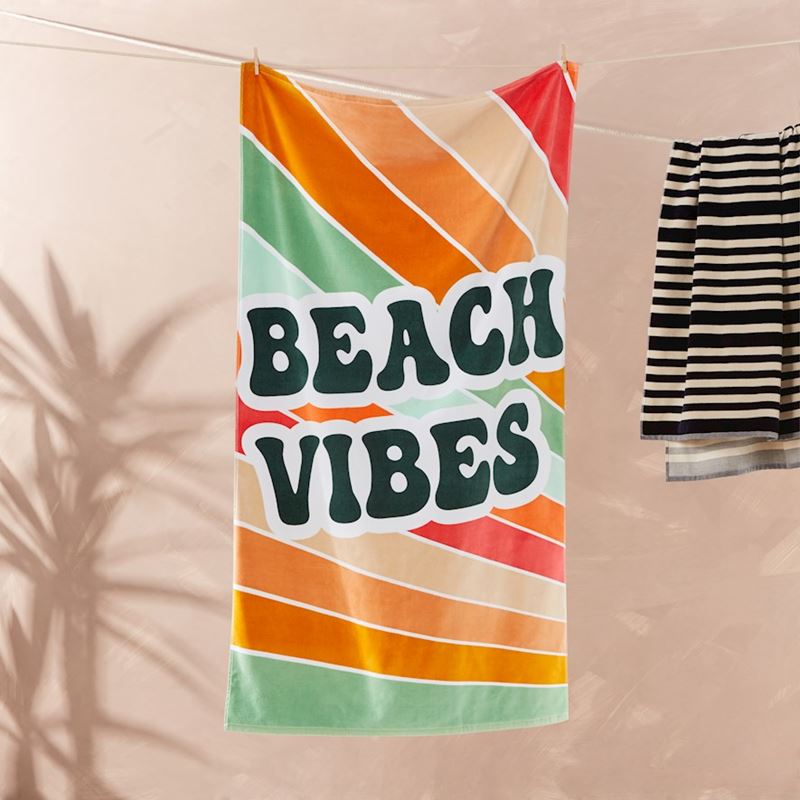 Sand Free Beach Vibes Beach Towel