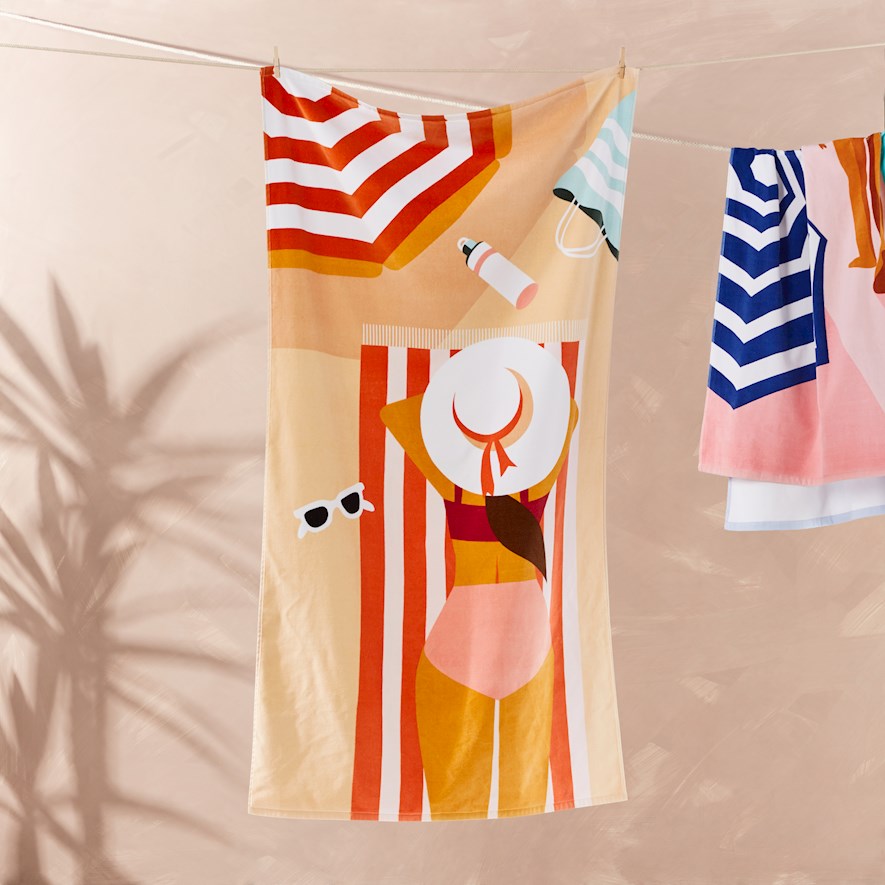 Sand Free Sunbather Beach Towel Adairs