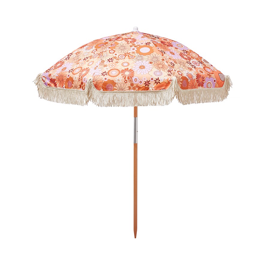 Holiday Retro Floral Beach Umbrella Adairs