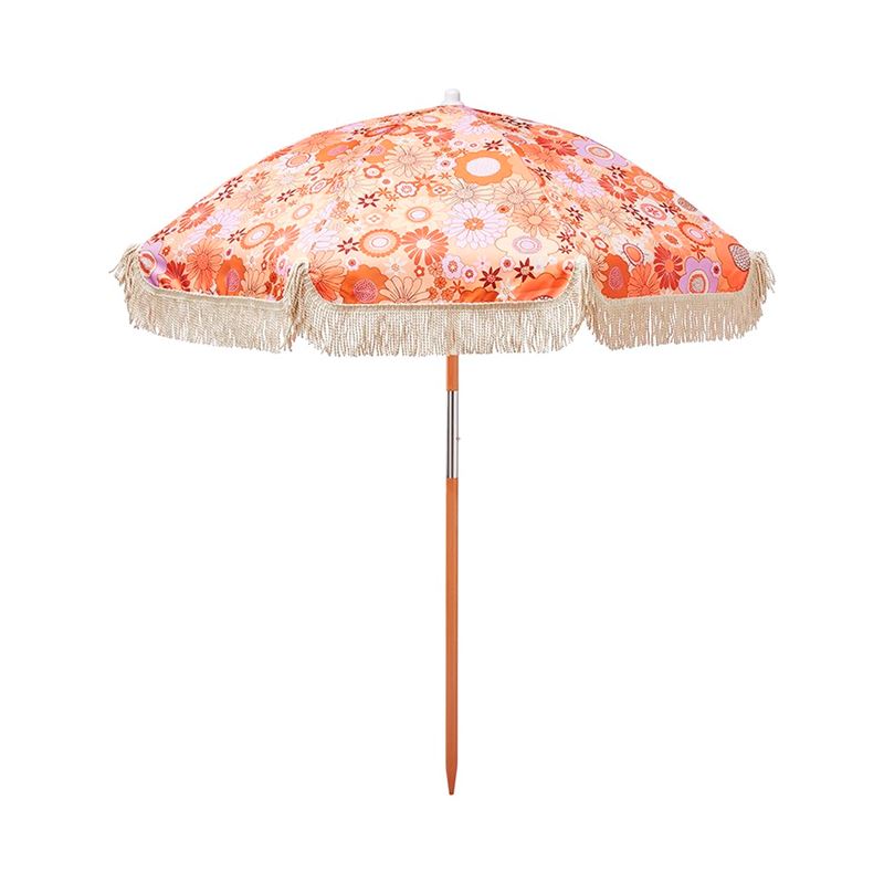 Holiday Retro Floral Beach Umbrella