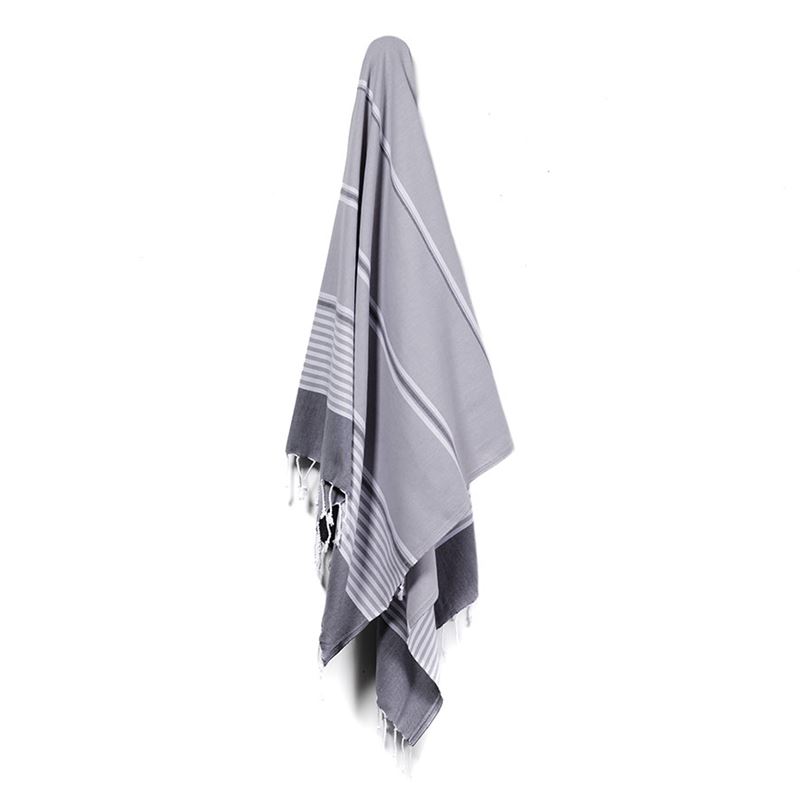 Silver Stripe Turkish Peshtemal Towel