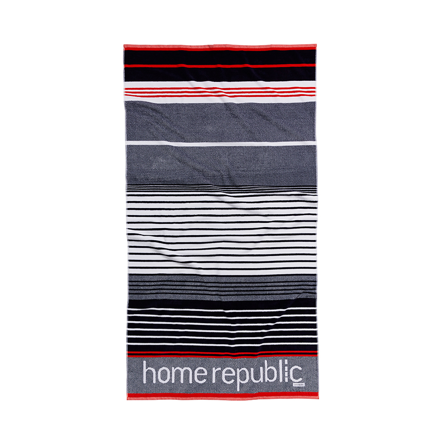 Home Republic - HR Velour Beach Towel S18 95x175cm Bondi Stripe | Adairs