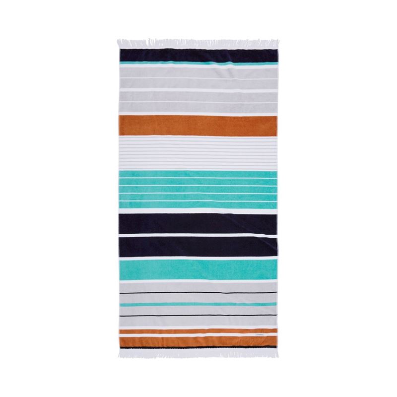 Melba Stripe Velour Beach Towel