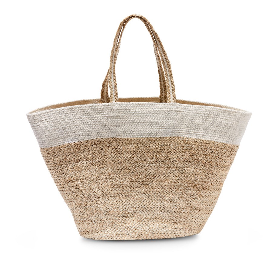 Jute Large White Beach Bag | Adairs