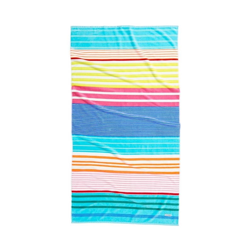 Gelato Stripe Velour Beach Towel | Adairs