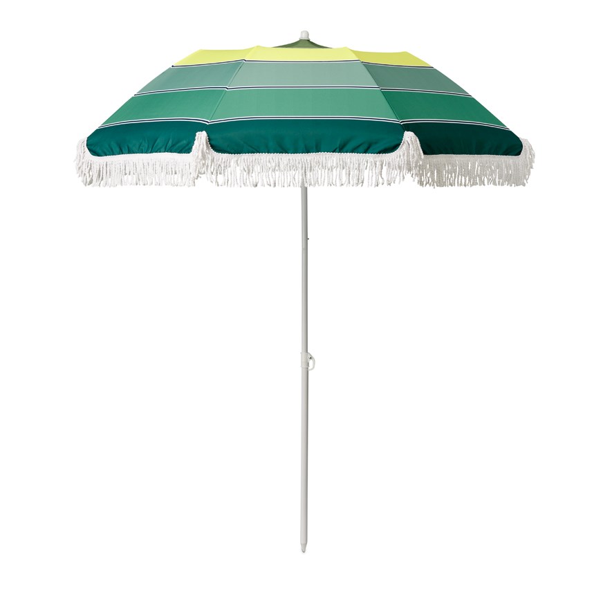 Aruba Stripe Teal Beach Umbrella Adairs
