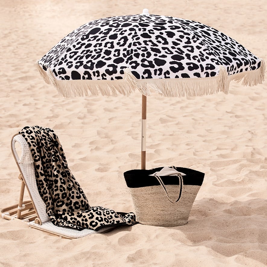 Holiday Black & White Beach Umbrella Adairs