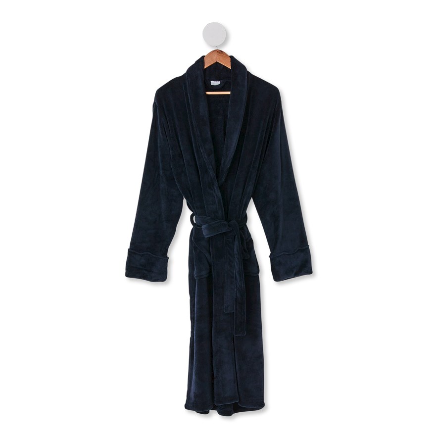 Navy Microfibre Robe Adairs