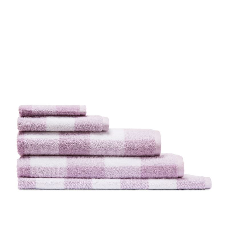 Gingham Lilac Towel Range
