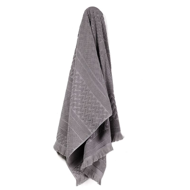 European Collection Turin Textured Towels Granite