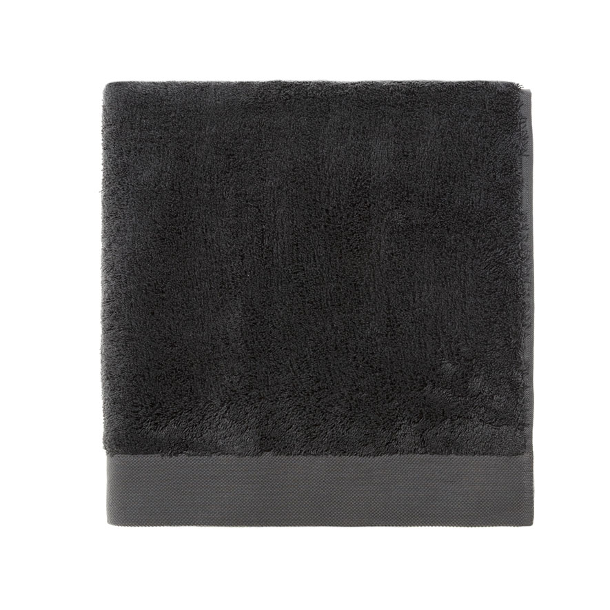 Home Republic Oxford Cotton Bamboo Towel Coal Adairs