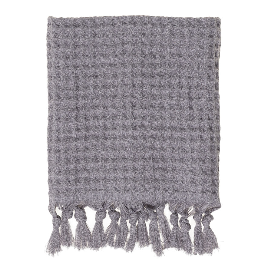 Waffle Hand Towel Pack Grey Marle Adairs