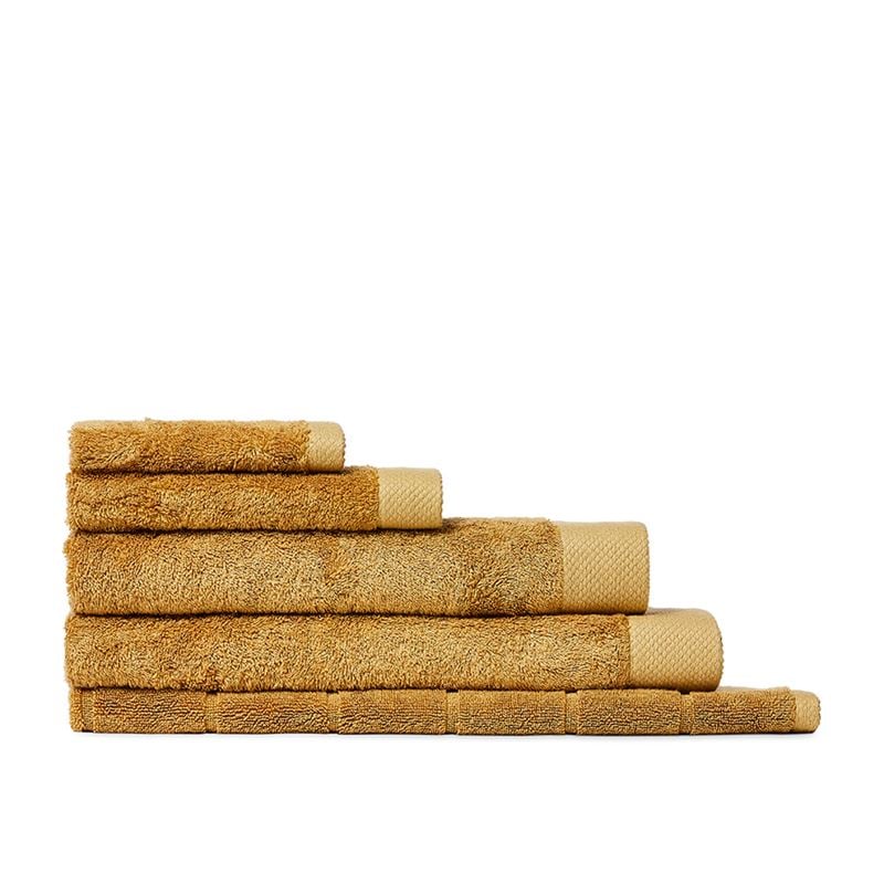 Navara Mustard Solid Bamboo Cotton Towel Range