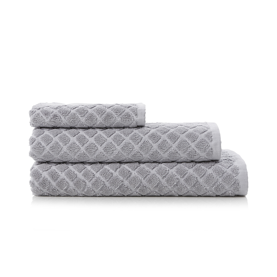Lattice Textured Towels Silver Adairs
