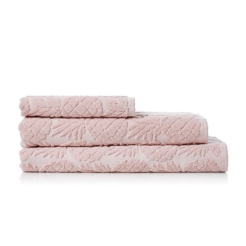 Pina Colada Textured Towels Blush Pink