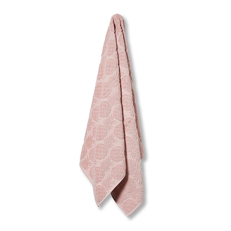 Pina Colada Textured Towels Blush Pink