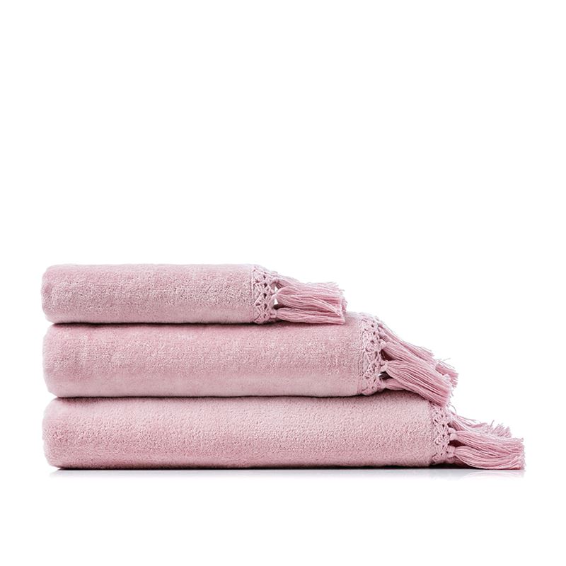 European Collection Luxe Velour Towels Deep Rose