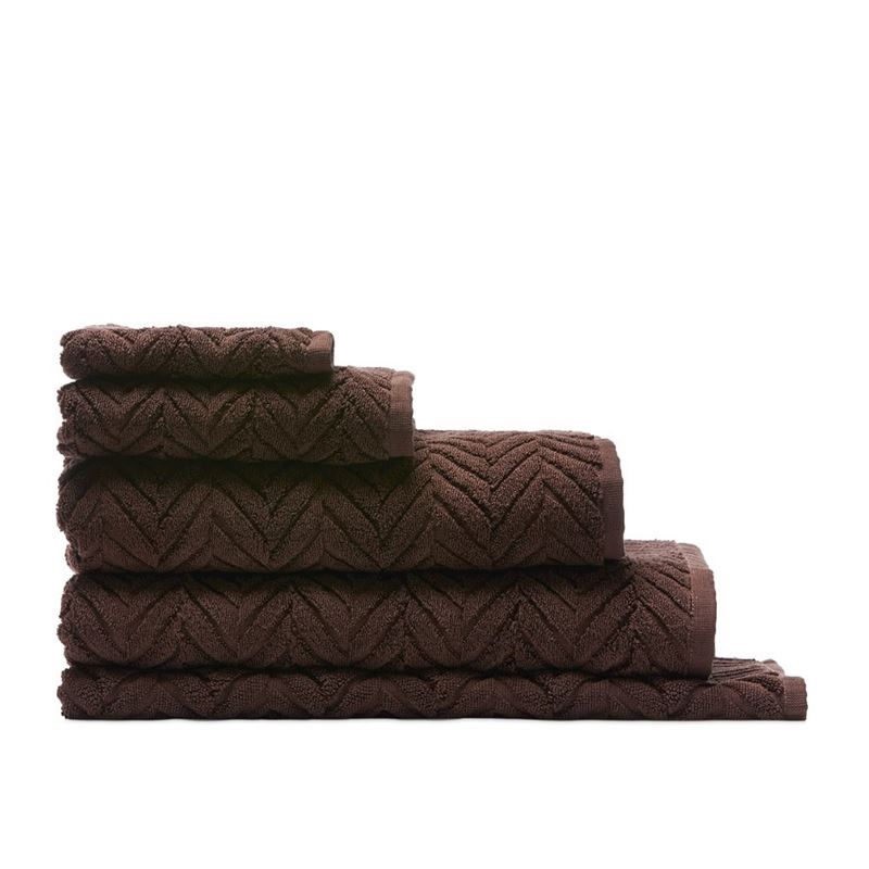 Mimosa Chocolate Textured Towel Range