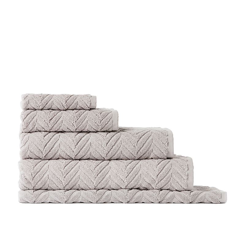 Mimosa Silver Grey Textured Towel Range