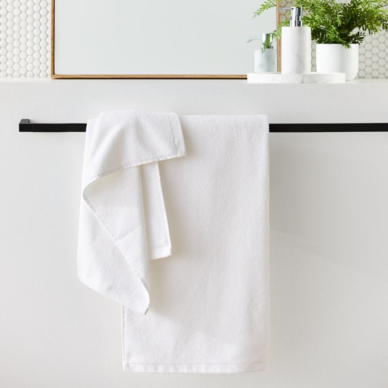 Savannah White Textured Towel Range