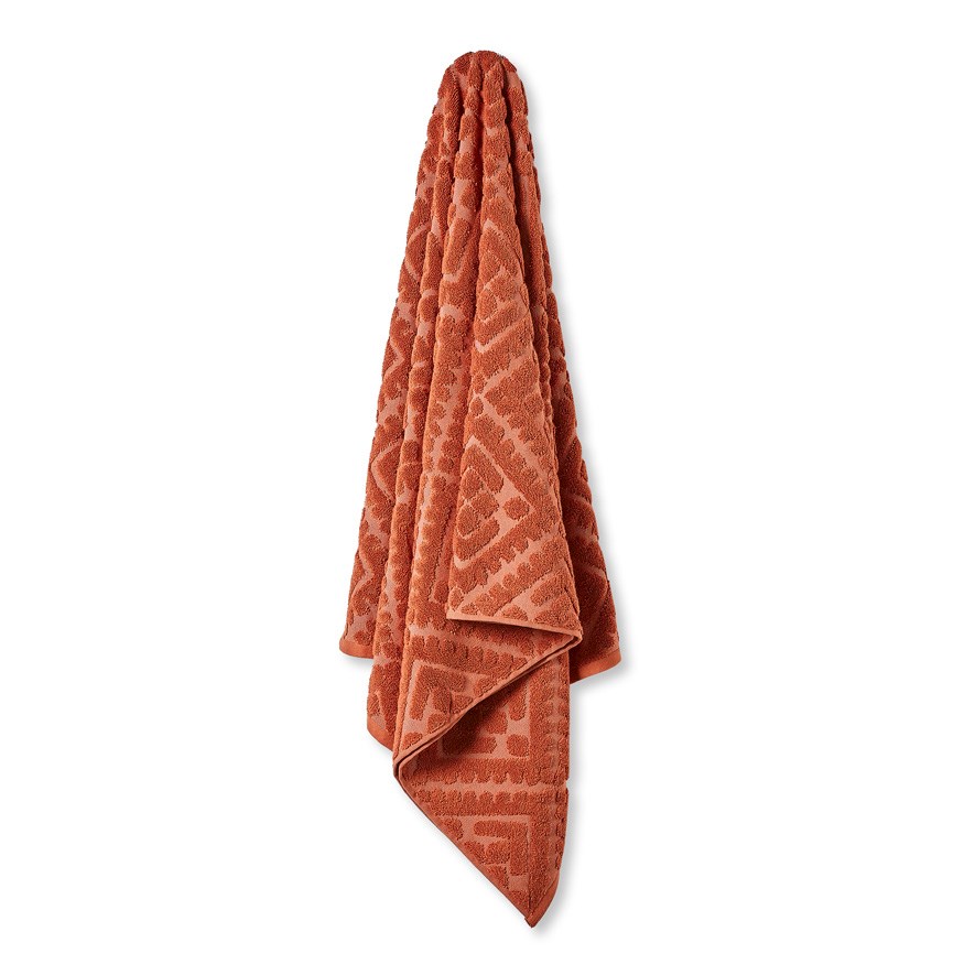 Home Republic Florence Textured Terracotta Towel Range Adairs