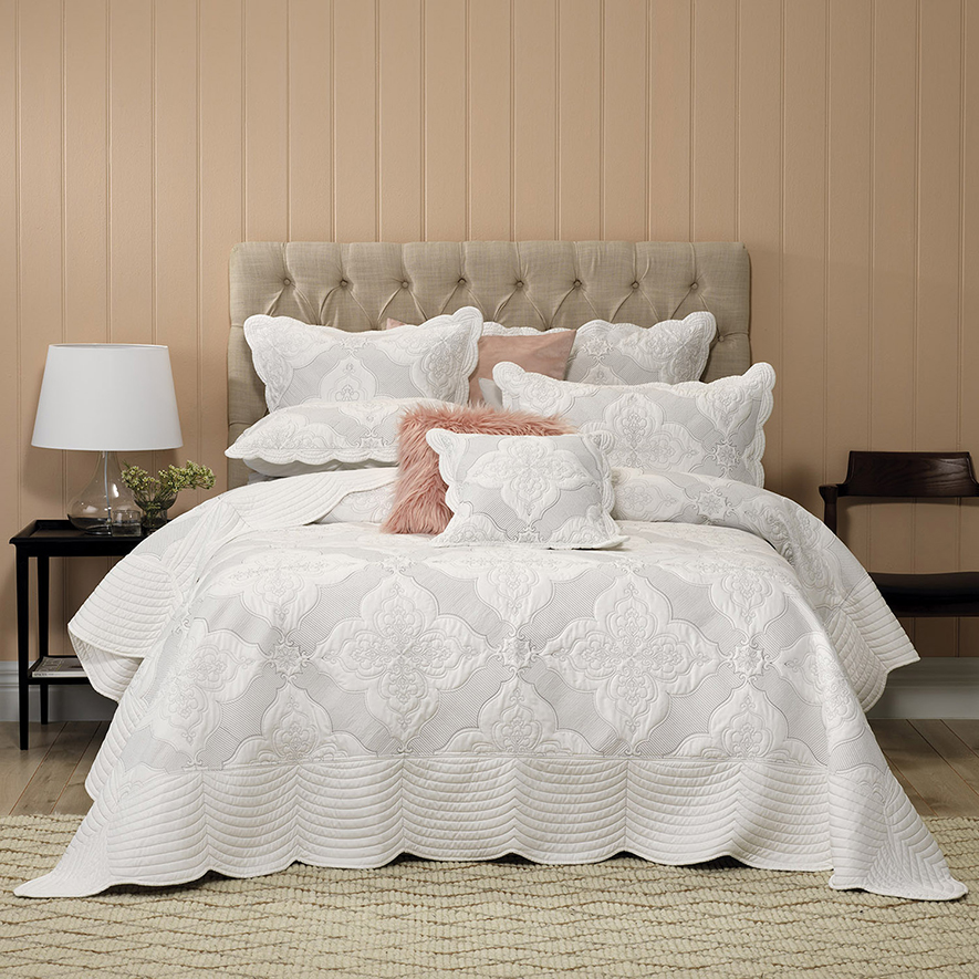 Bianca - Madison White Bedspread Set + Accessories | Adairs