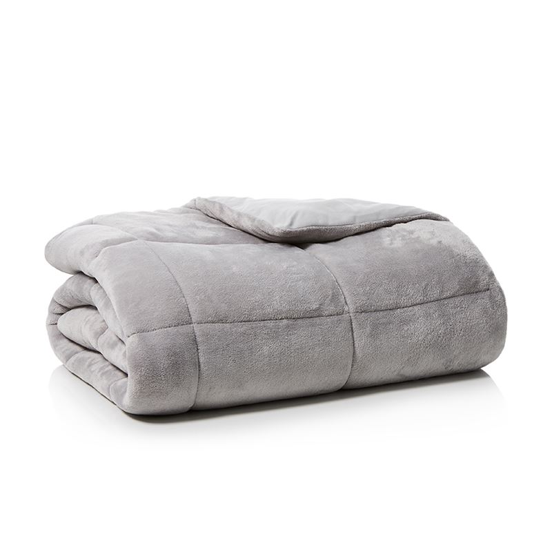 Plush Silver Quilted Blanket OFFLINE