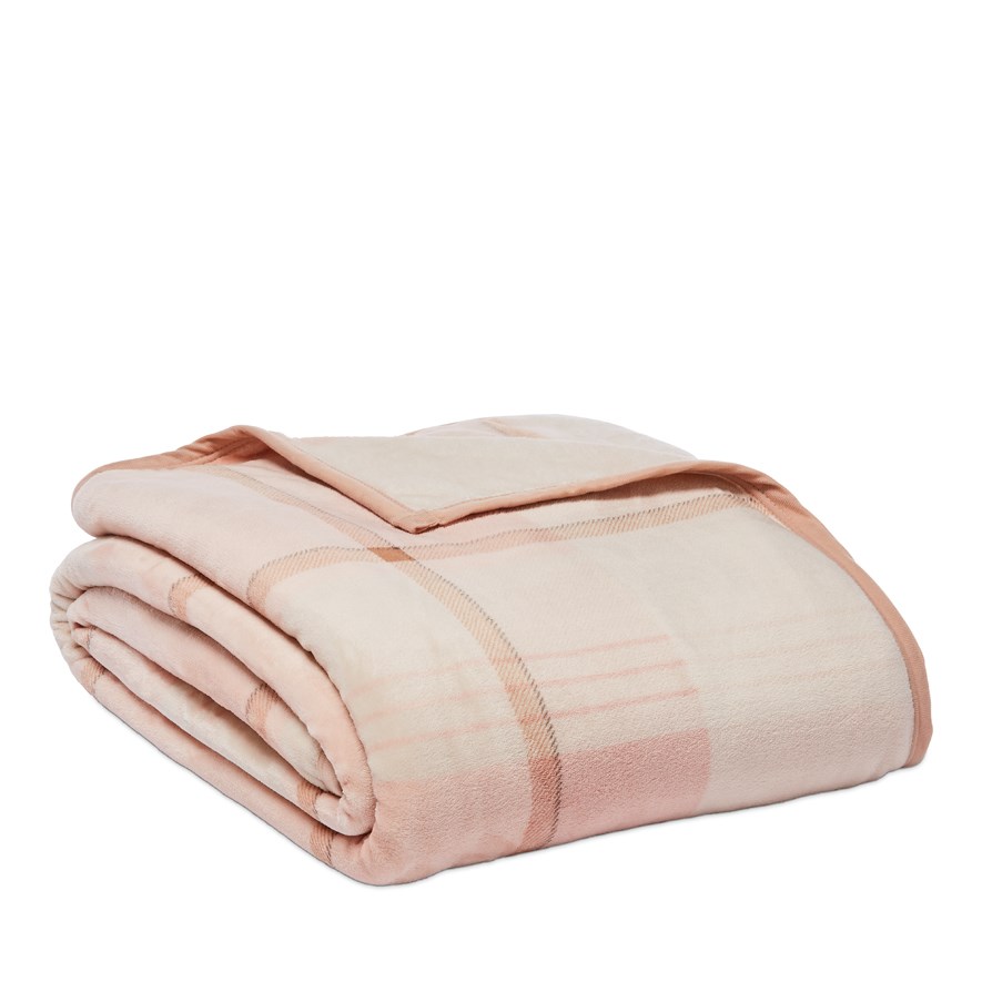 Ultrasoft Pink Check Blanket Adairs
