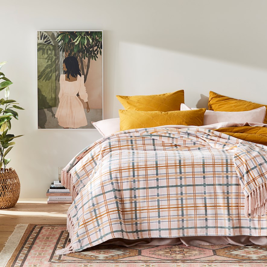 Supersoft Habitation Check Blanket Adairs