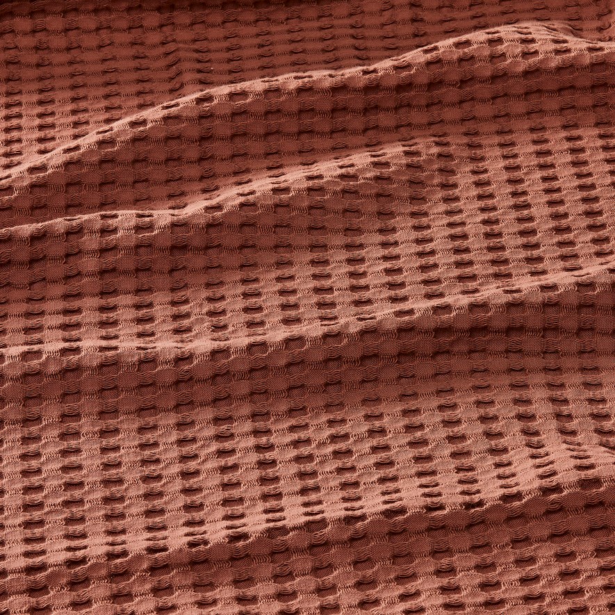 European Turkish Cotton Clay Waffle Blanket Adairs