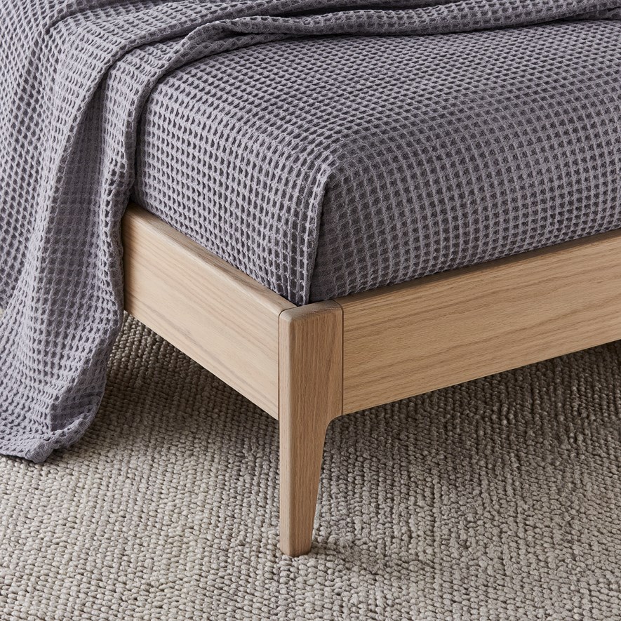 European Collection Turkish Cotton Grey Marle Waffle Blanket Adairs