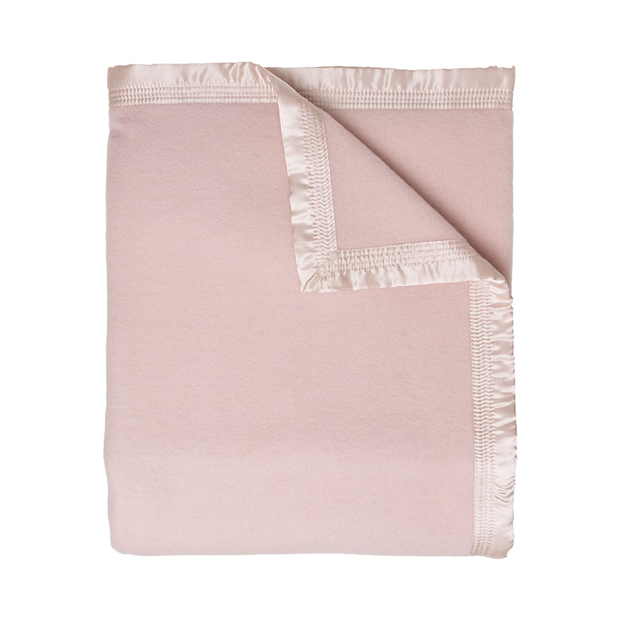 Bianca Australian Wool Dusty Pink Blanket Adairs
