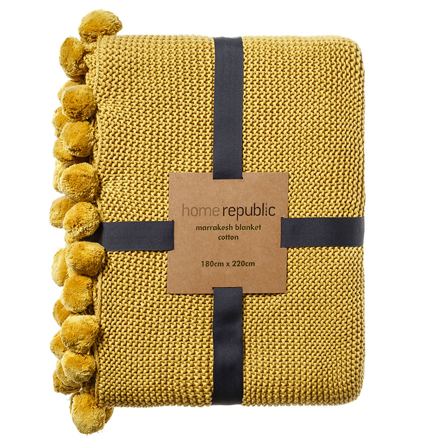 Marrakesh Blanket Mustard Bedroom Blankets Home Republic