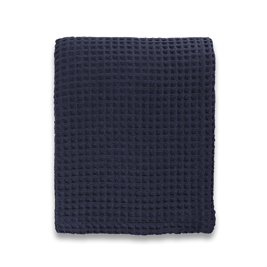 Supersoft Indigo Turkish Waffle Blanket Adairs
