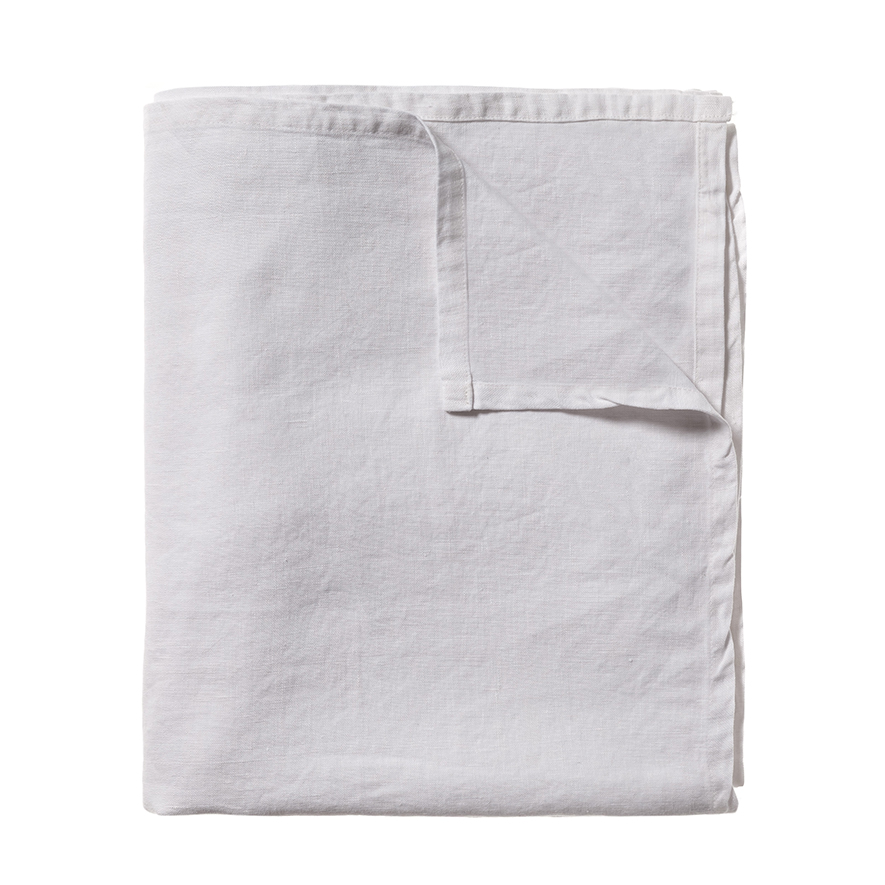 Vintage Washed White Linen Blanket Adairs