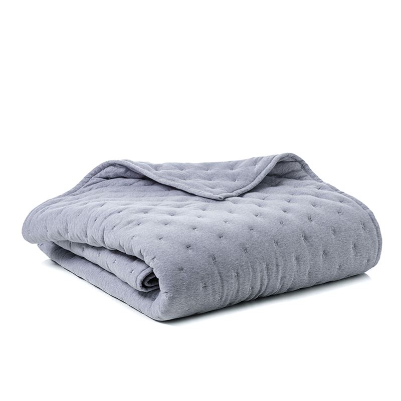 Chantelly Grey Marle Quilted Blanket