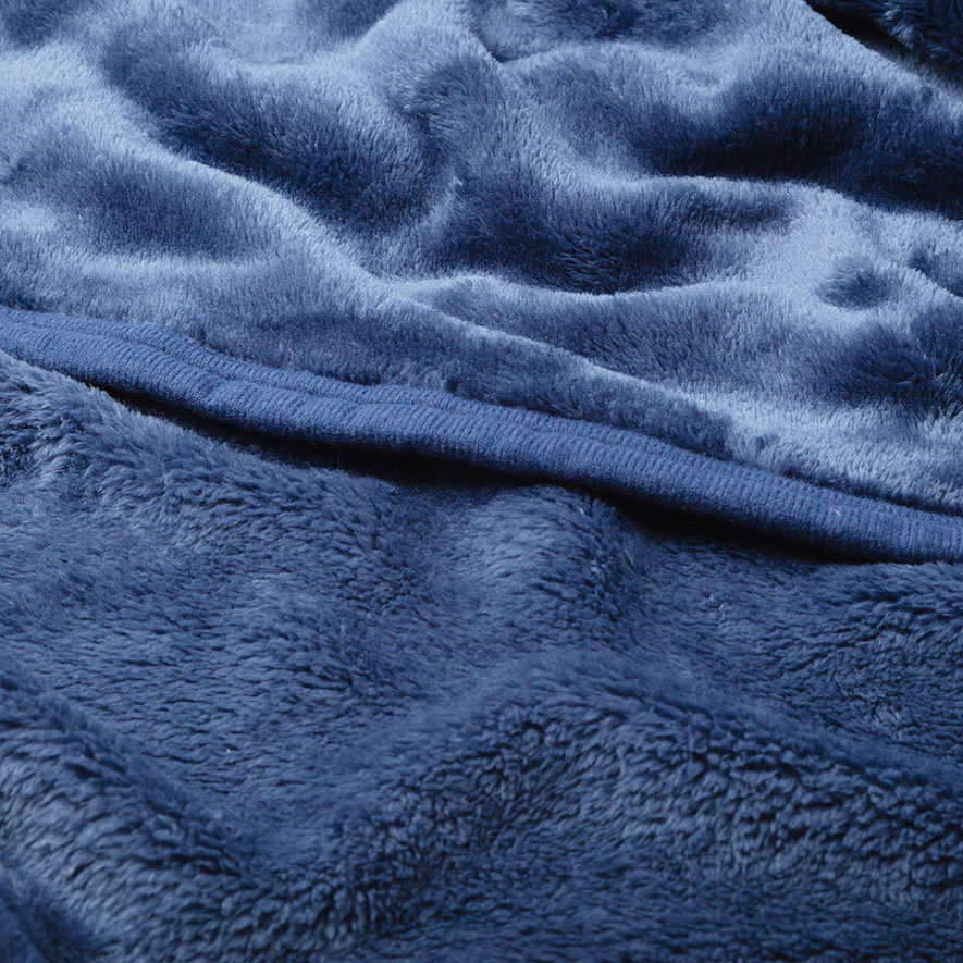 Mercer + Reid Ultra Soft Blanket Navy Bedroom Blankets Adairs Online