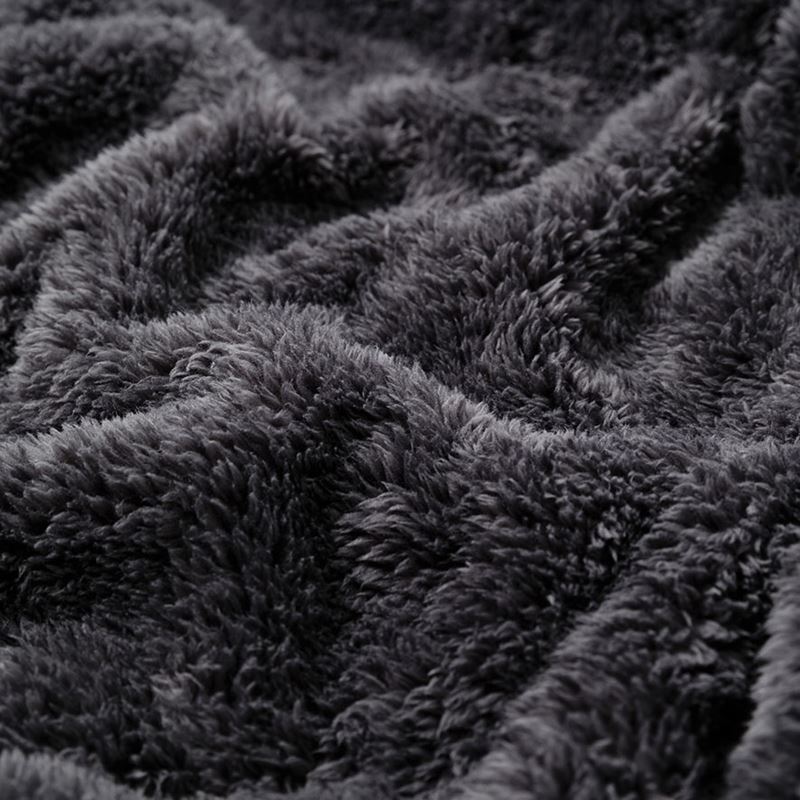 Teddy Coal Blanket | Adairs