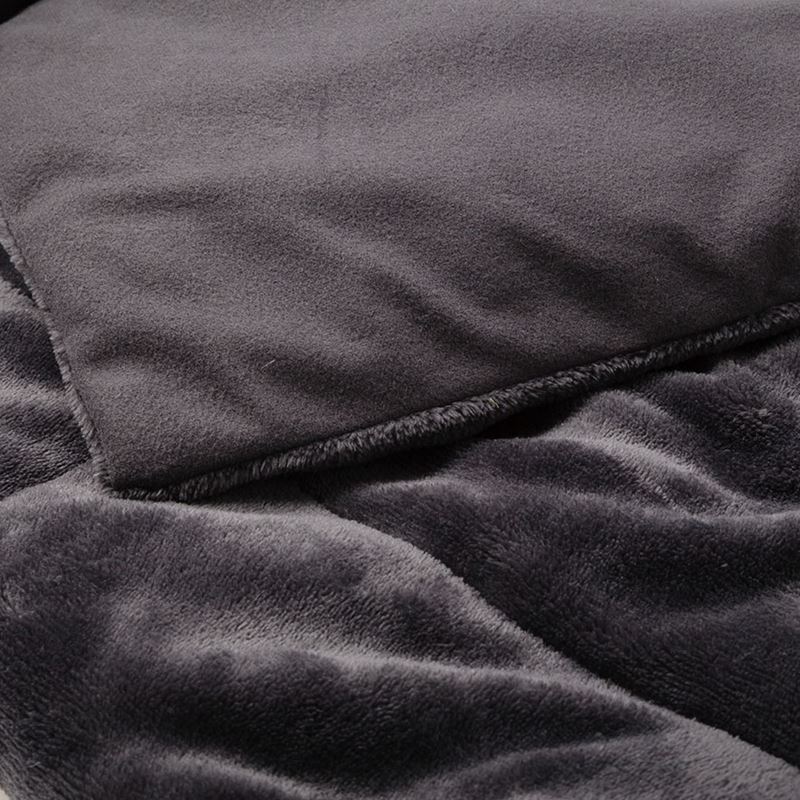 Plush Coal Quilted Blanket